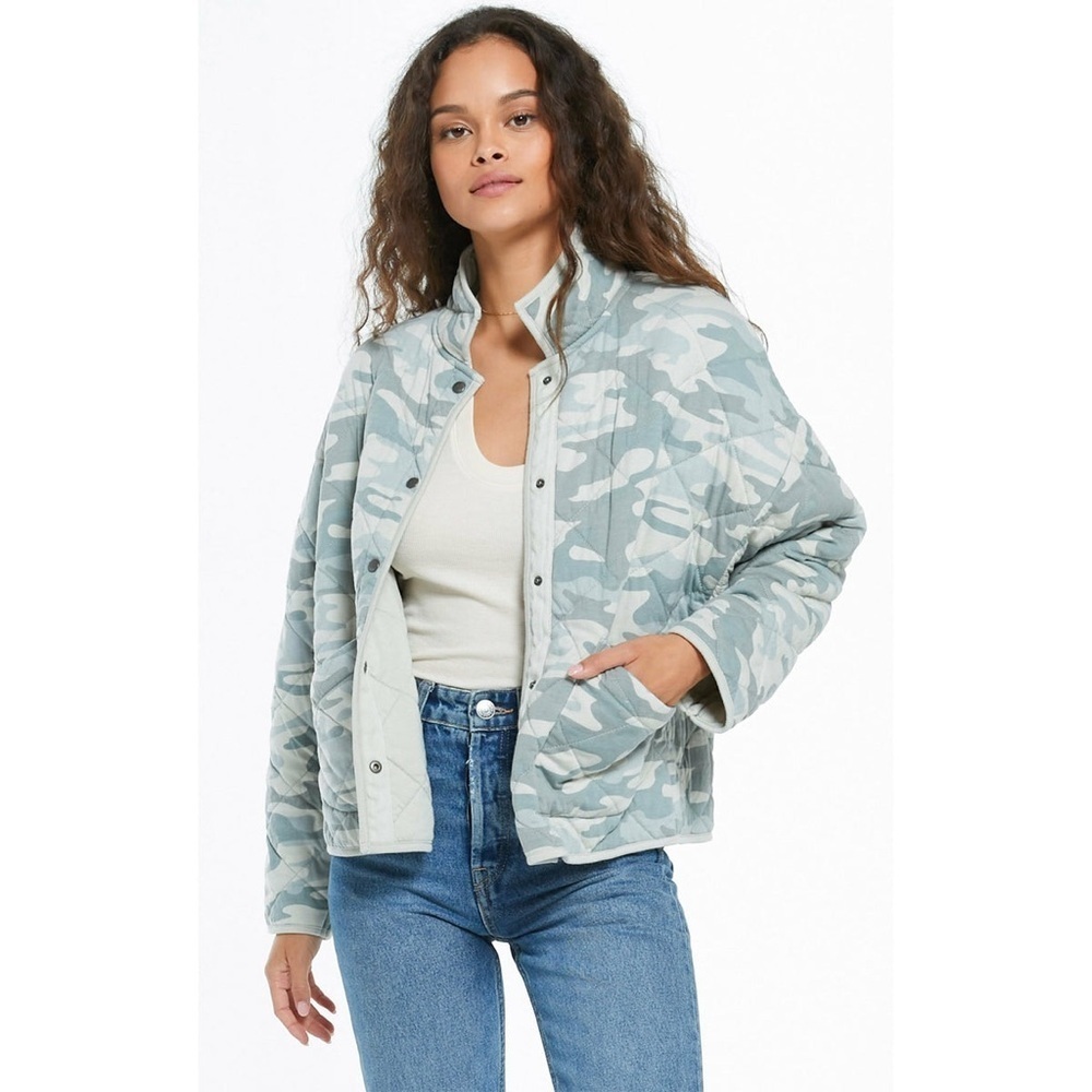 Z Supply Maya Camo Quilted Jacket- Size Medium